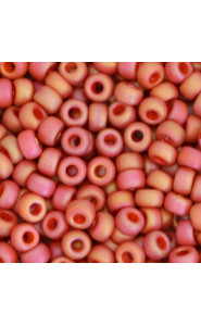 Miyuki rocailles Perlen 6/0 - Opaque glazed frosted rainbow cardinal red 6-4695